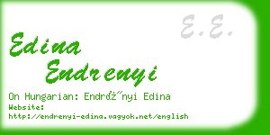 edina endrenyi business card